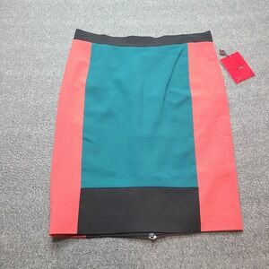 Narciso Rodriguez For Design Nation Colorblock Pencil Skirt Pea Rose Black Sz 4